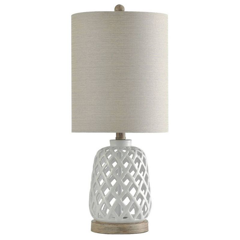 Ceramic Table Lamp White - StyleCraft