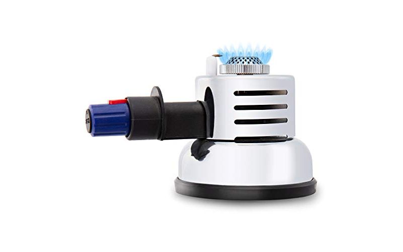 Ivation Butane Micro Burner - Mini Tabletop Butane Burner w/Adjustable Gas Control Knob & Safety Button
