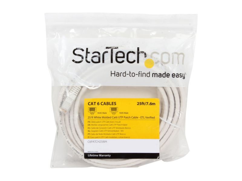 StarTech.com C6PATCH20WH 20 ft. Cat.6 Patch Cable