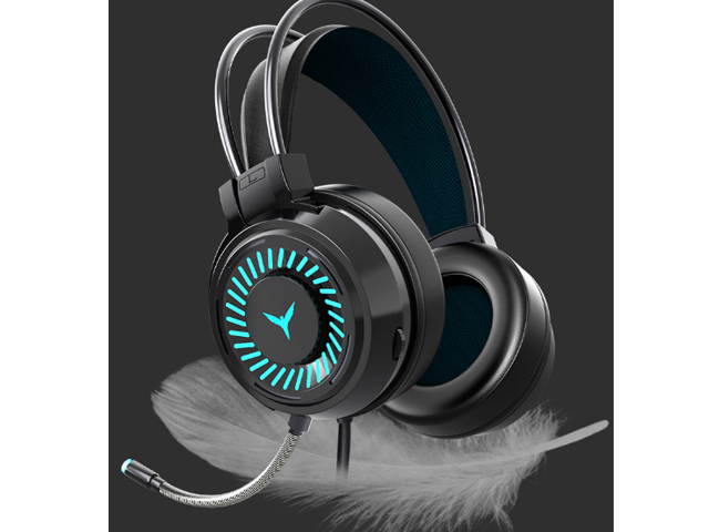 Computer Headset Headwear Video Game Headset 7.1 Channel Wired Headset Headset with Microphone,Xbox One Headset with Stereo Surround Sound,White,GH11