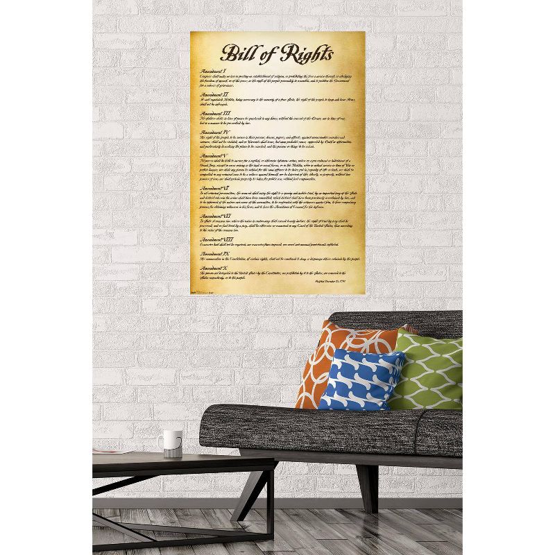 34" x 22" Unframed Wall Poster The United States of America Bill of Rights - Trends International