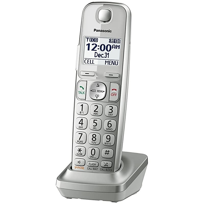 Cordless Phone Handset Accessory Compatible with KXTGE463S KXTGE474S KXTGE475S Series Cordless Phone Systems KXTGEA40S Silver