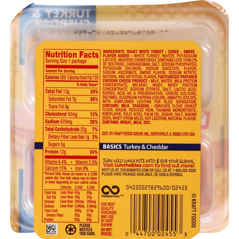 Oscar Mayer Lunchables Turkey & Cheddar with Crackers - 3.2oz