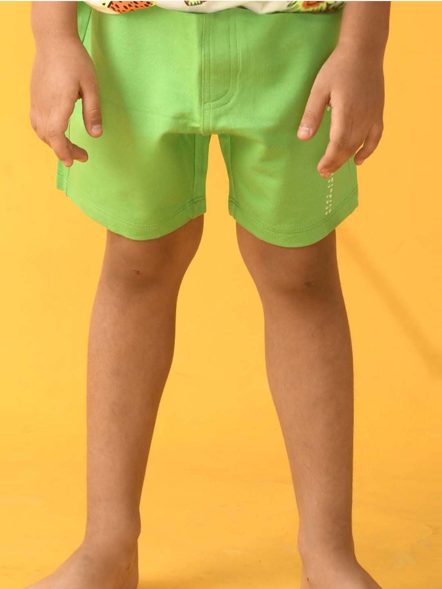Anthrilo Kids Green Cotton Printed Shorts