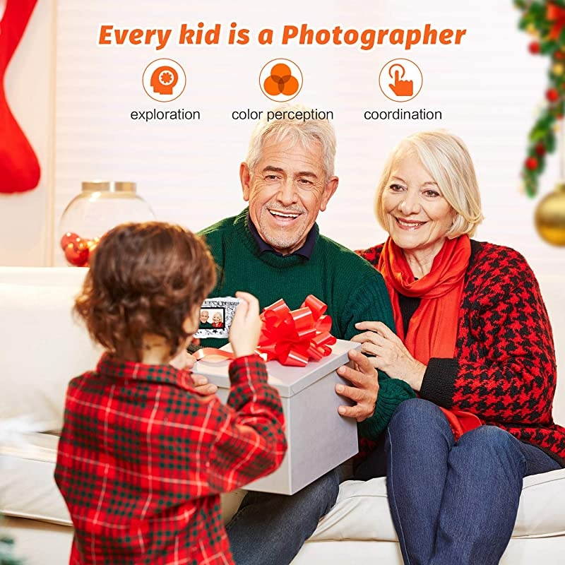 Camera Waterproof Digital Video Camera Underwater Camera for Boys and Girls Age 6-12 with 8G SD Card 1080P 12MP 2020 Upgraded- White