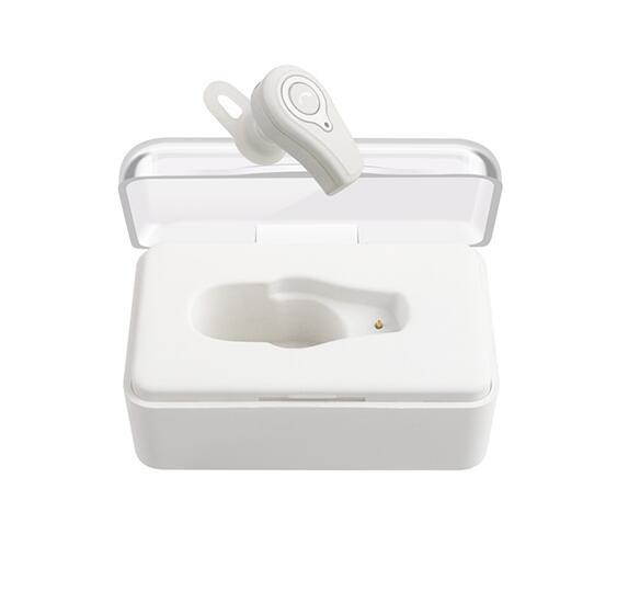 DPRUI wireless headphones with Charging Box Wireless Stereo Earbud Business Earphone Bluetooth headphones for a mobile phone (White)