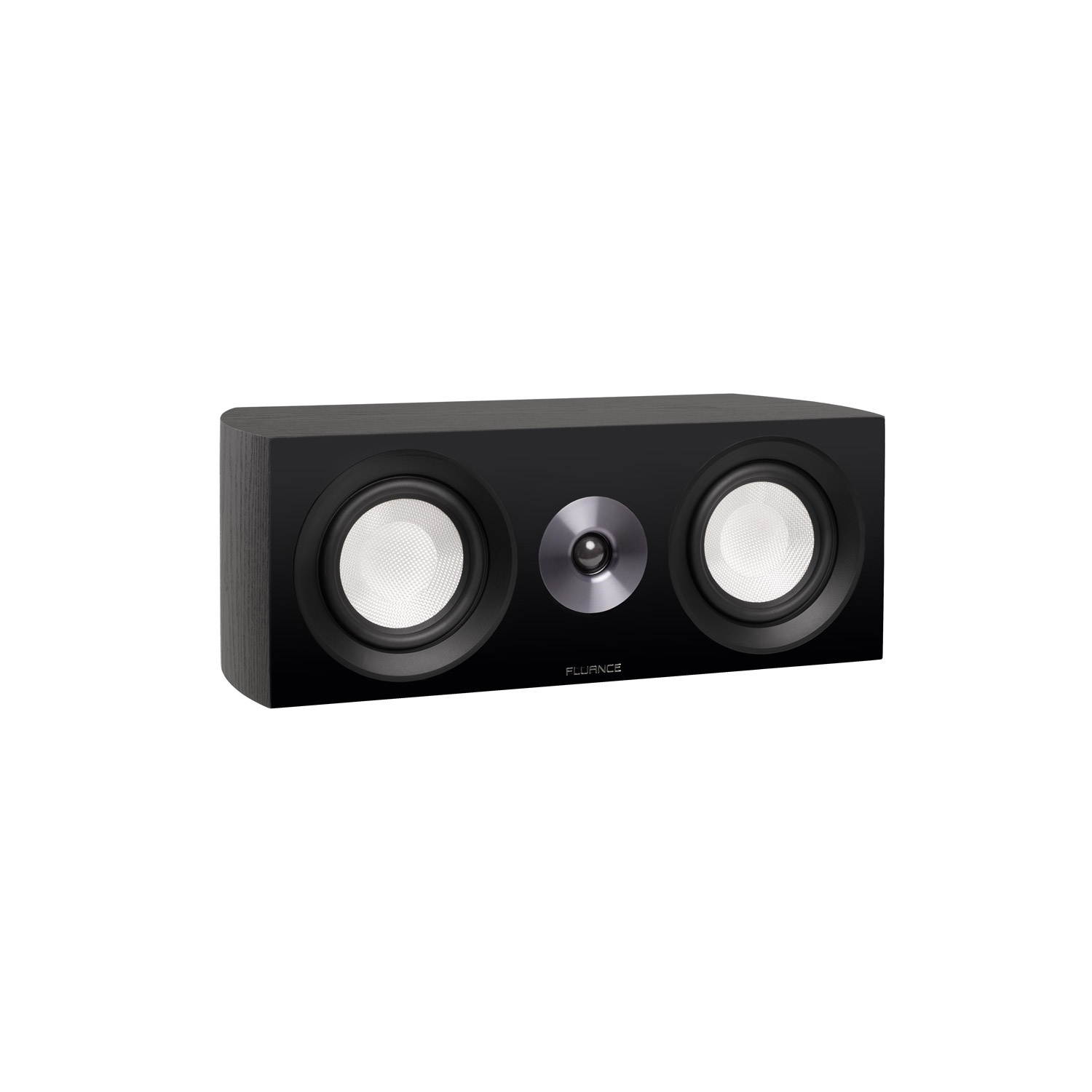 Fluance Reference High Performance 2-Way Center Channel Speaker for Enhanced Dialogue and Vocals in Home Theater Surround Sound Systems - Black Ash (XL8C)