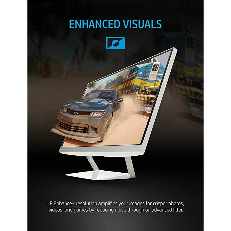 27er 27-Inch Full HD 1080p IPS LED Monitor with Frameless Bezel and VGA & HDMI (T3M88AA), White