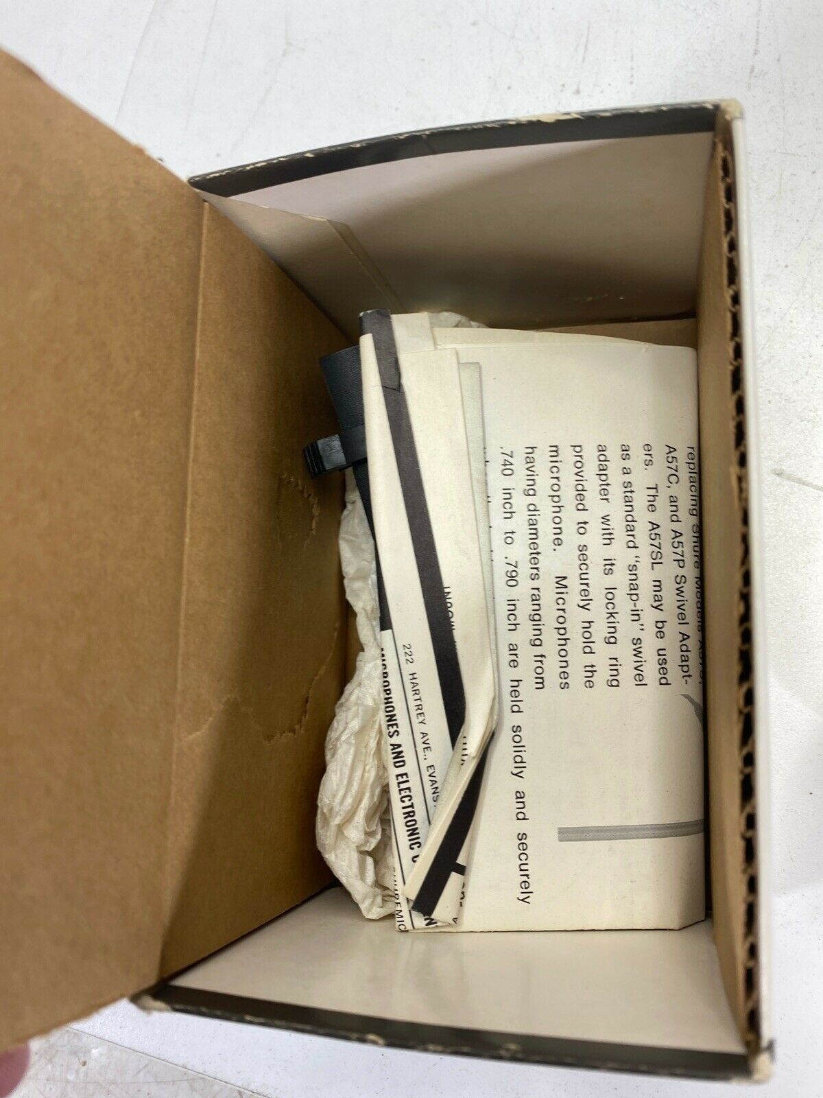 SHURE MICROPHONE A57SL Single Mount Swivel  Stand Adapter NEW OLD STOCK