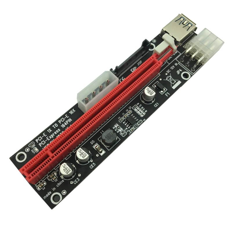 USB 3.0 Extender Flexible Cable PCIE PCI E PCI Express 1X to 16X Riser Card SATA 4Pin 6Pin Power for Bitcoin BTC Miner Mining