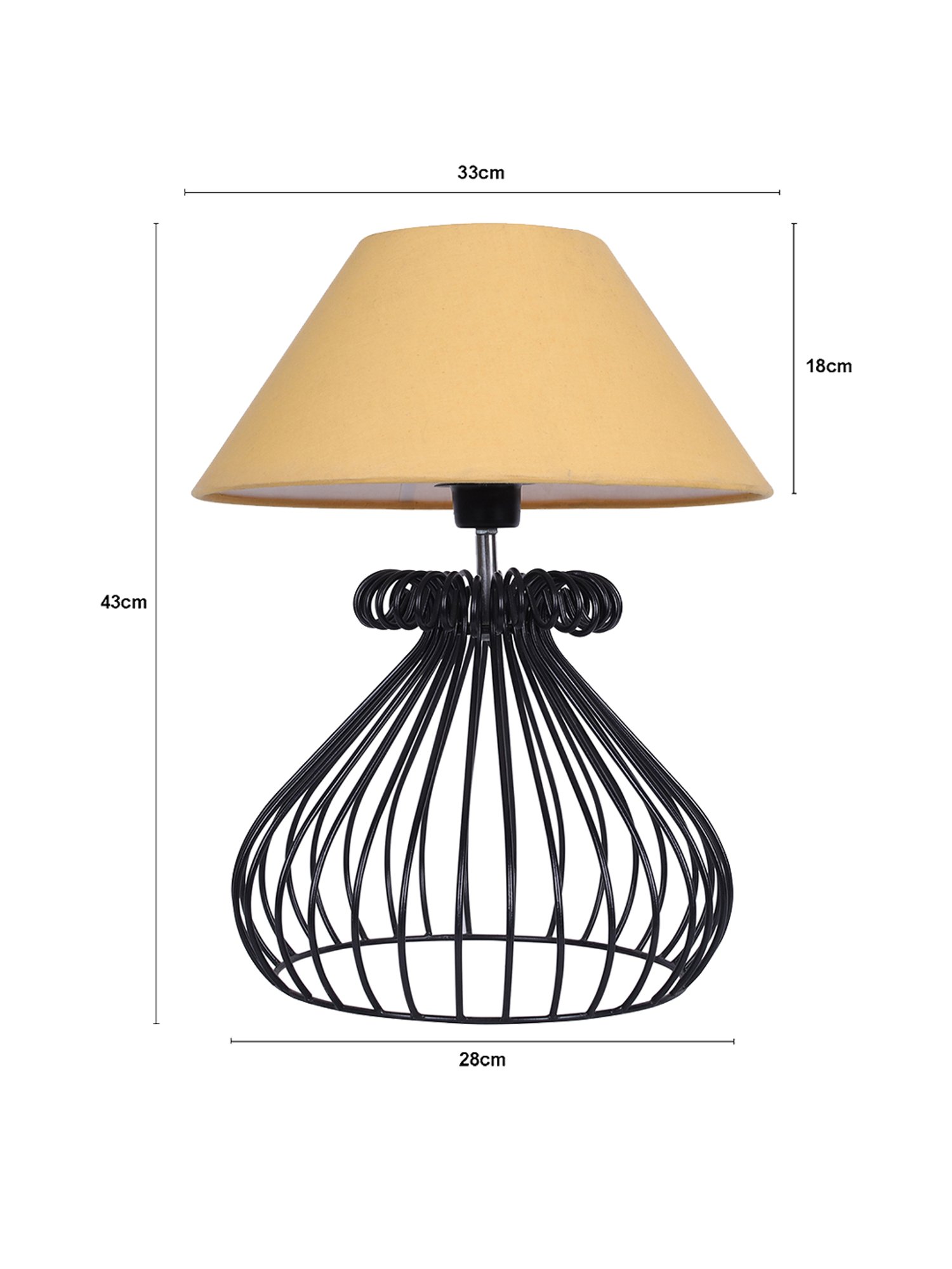 Homesake Gold Minimalist Small Bedside Table Lamp with Hollowed