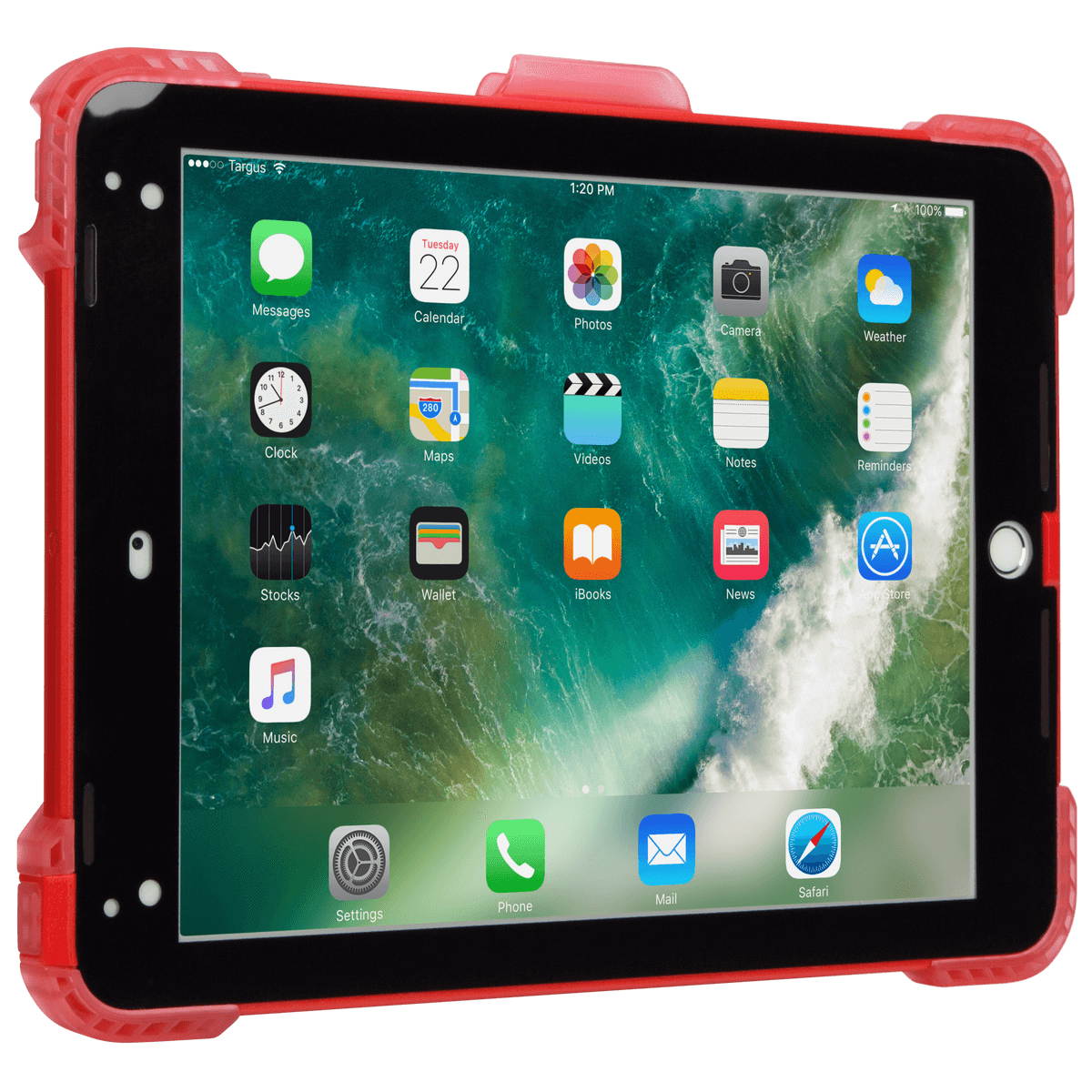 Targus SafePort Rugged Healthcare Case for iPad 6th gen./5th gen., iPad Pro 9.7-inch, and iPad Air 2 Red  discontinued