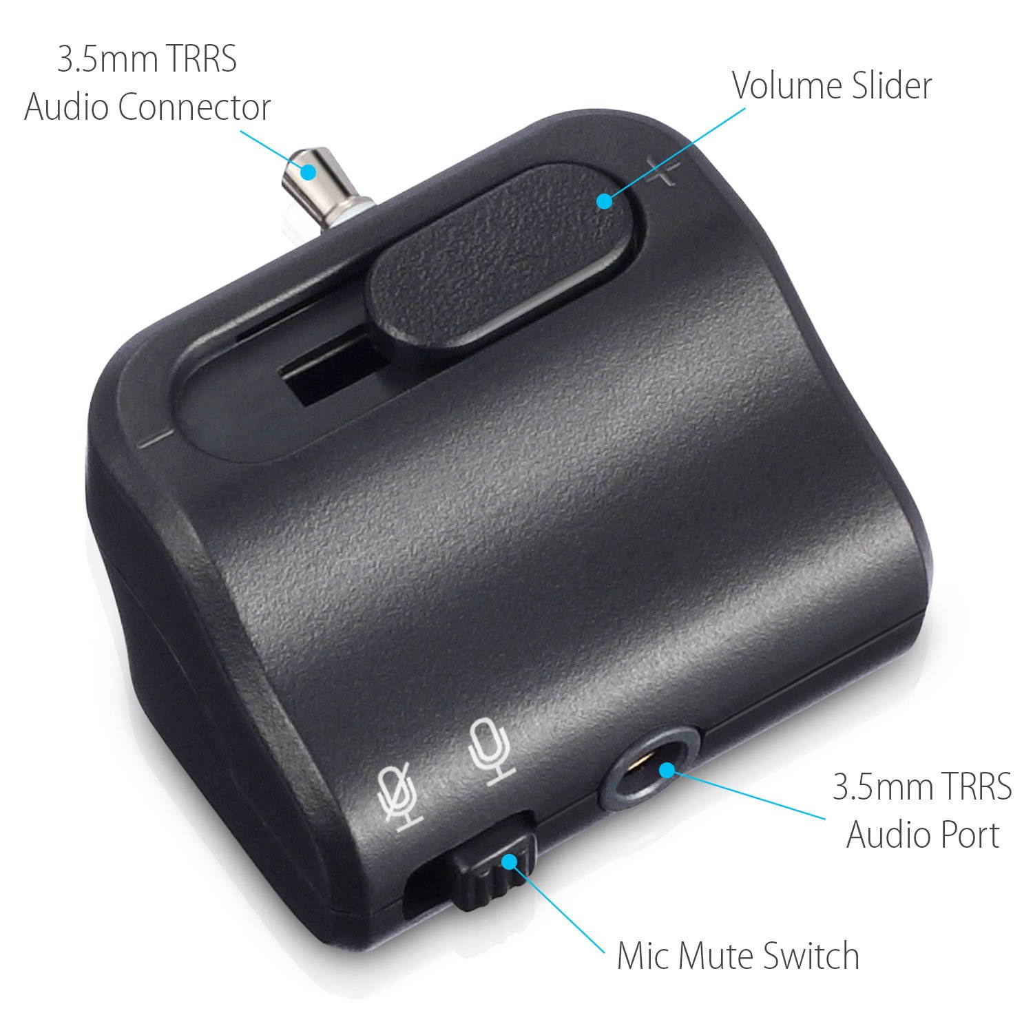 Headset Audio Control for PS4 DualShock Controller, Fosmon [Volume Slider | Mic Mute] 3.5mm TRRS Jack PC Gaming Headphone Audio Adapter for Playstation 4 Joystick