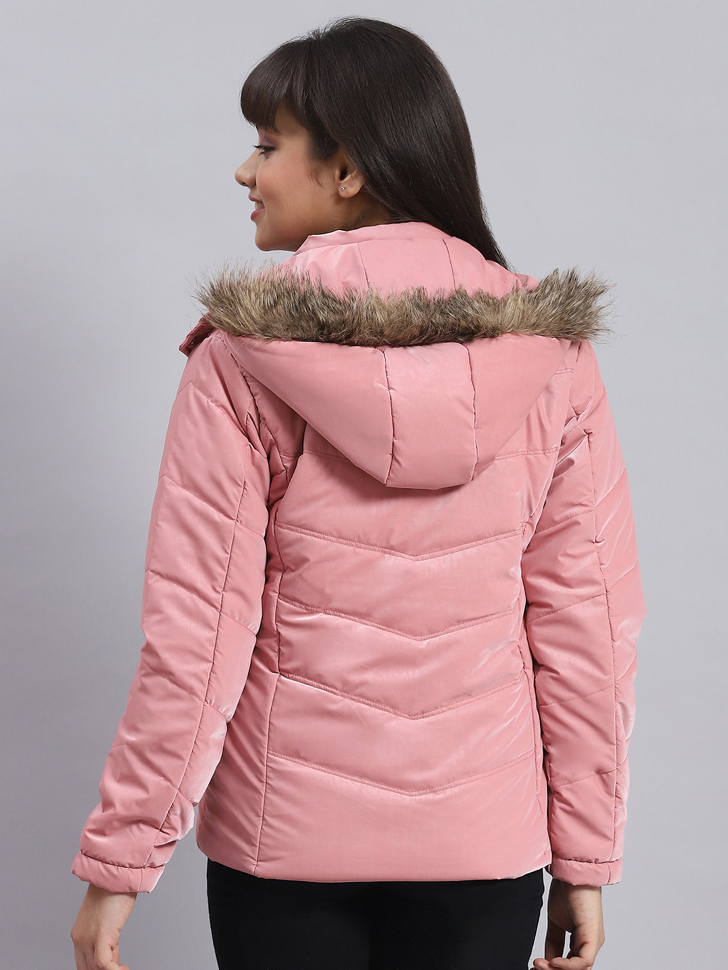 Elle Kids Black Self Pattern Jacket