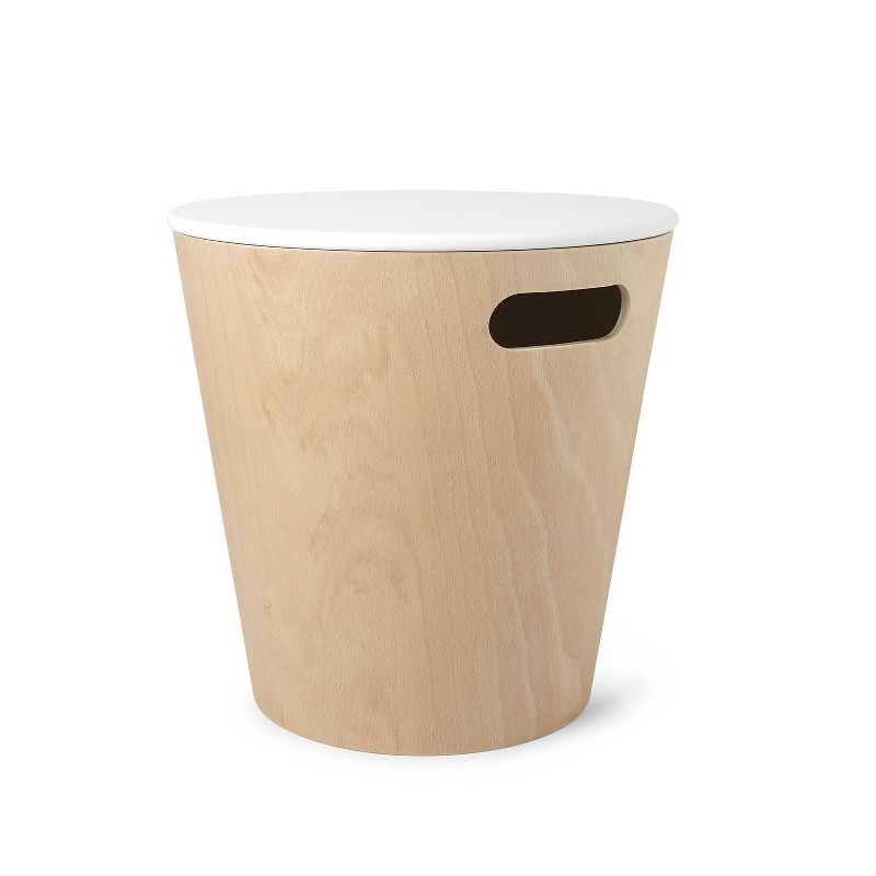 Woodrow Storage Stool Wood - Umbra