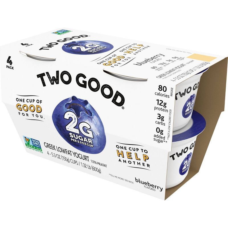 Two Good Blueberry Greek Yogurt - 5.3oz/4pk