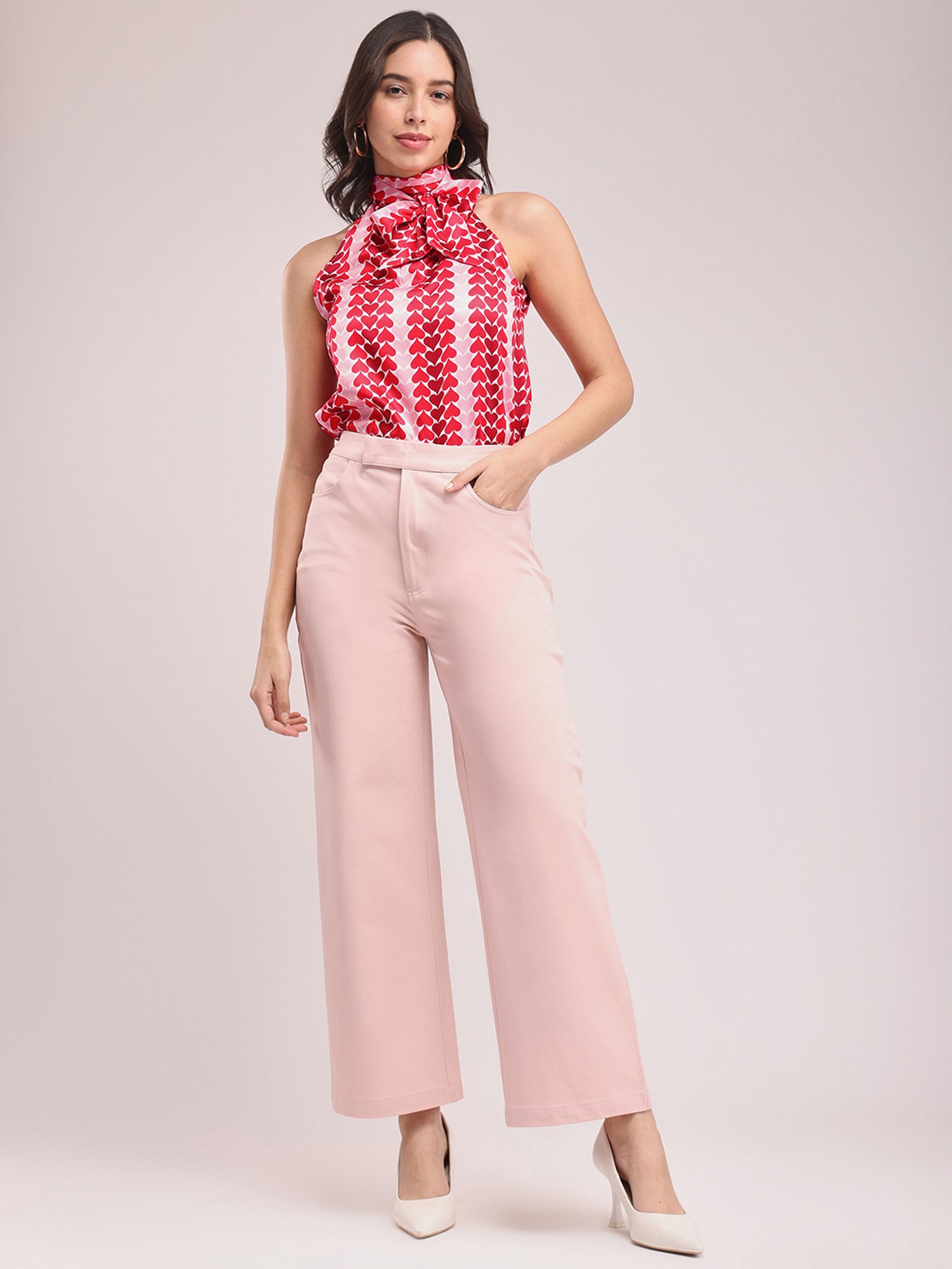 Fablestreet Pink Printed Top