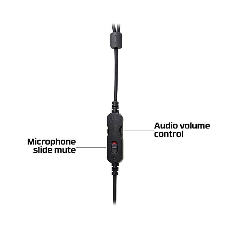 Cyber Acoustics Mono Headset and Boom Mic with PC Y-Adapter (AC-104)