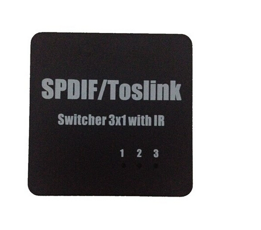 SPDIF TOSLINK Digital Optical Audio Switch Switcher Box 3x1 3 in 1 out