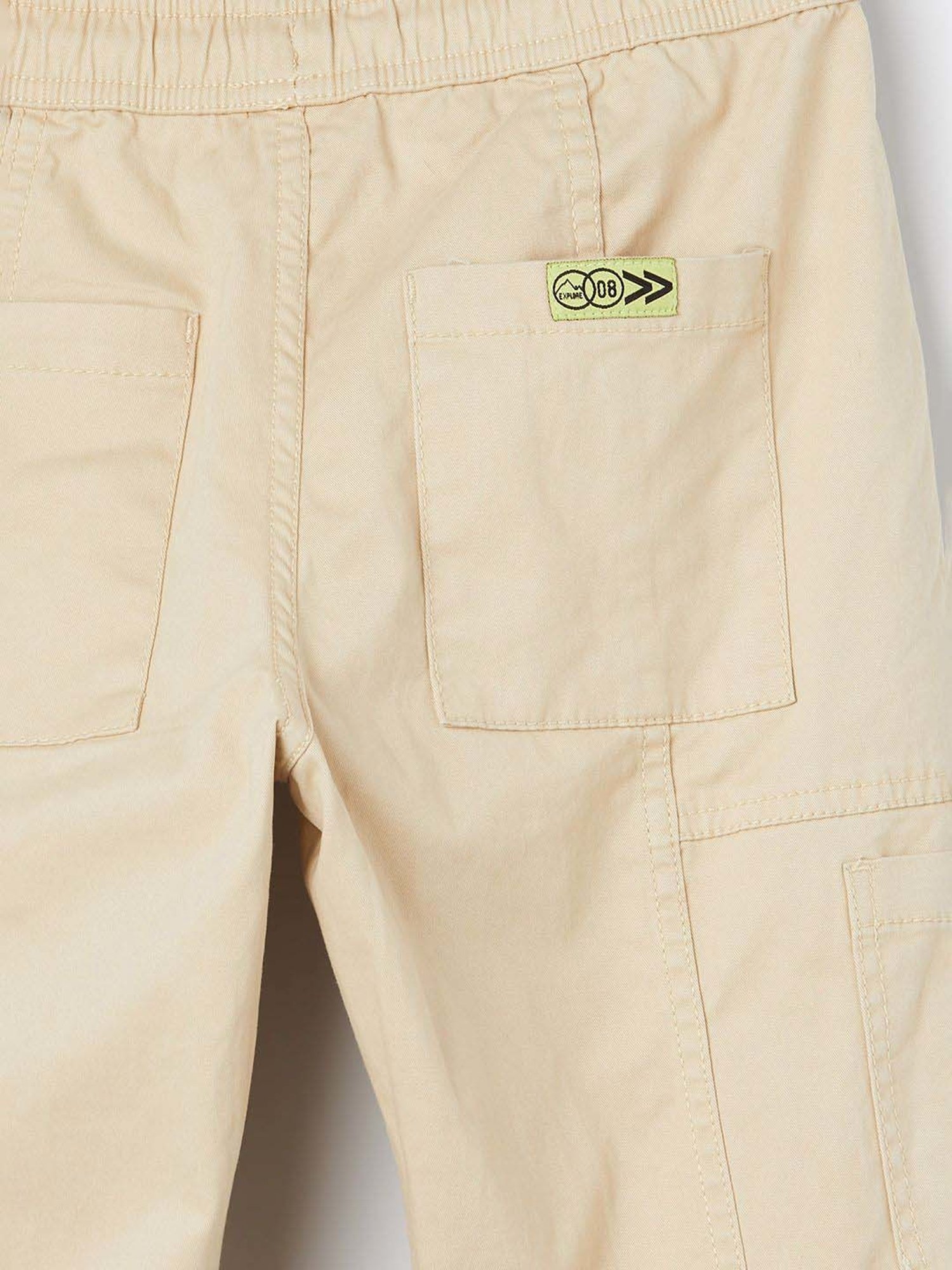 Juniors by Lifestyle Boys Beige Cotton Solid Woven Bottom