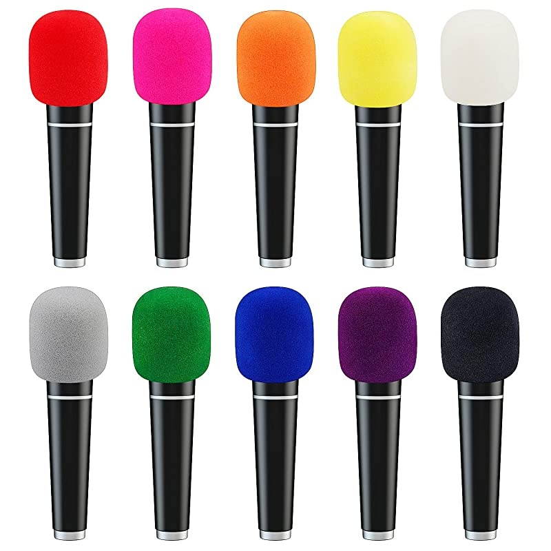 Pack Thick Handheld Stage Microphone Windscreen Foam Cover Karaoke DJ 10 Color