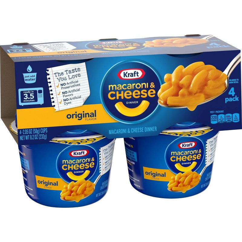 Kraft Original Flavor Macaroni & Cheese Dinner - 2.05oz 4pk