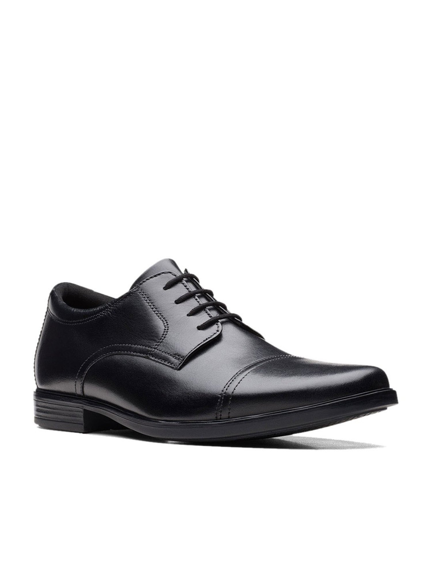 Clarks Men's Howard Cap Black Derby Shoes