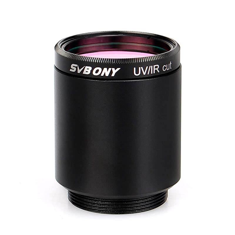 1.25 inches UV IR Cut Filter Telescope Optics Infra Red Filter CCD Camera with C Mount to 1.25 inches Video Camera Barrel Adapter
