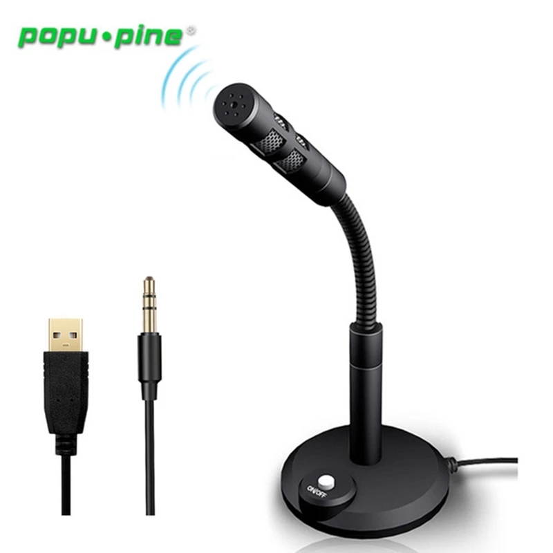 Karaoke Professional Microphone for Computer HD Studio Noise Cancelling USB 3.5mm Microphone Condenser For Recording Vocals PC