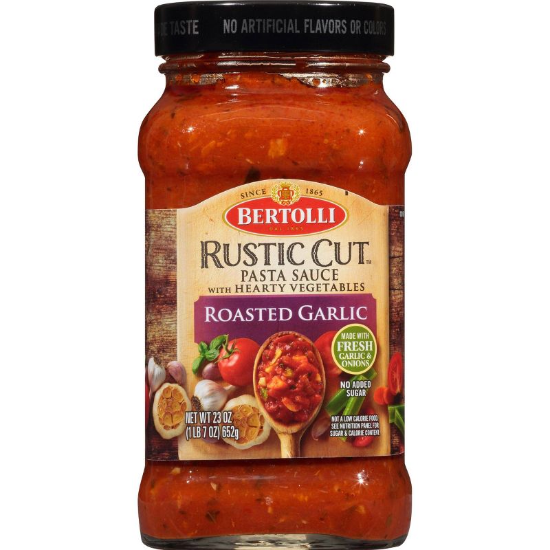 Bertolli Rustic Cut Pasta Sauce Roasted Garlic Marinara with Garden Vegetables - 24oz