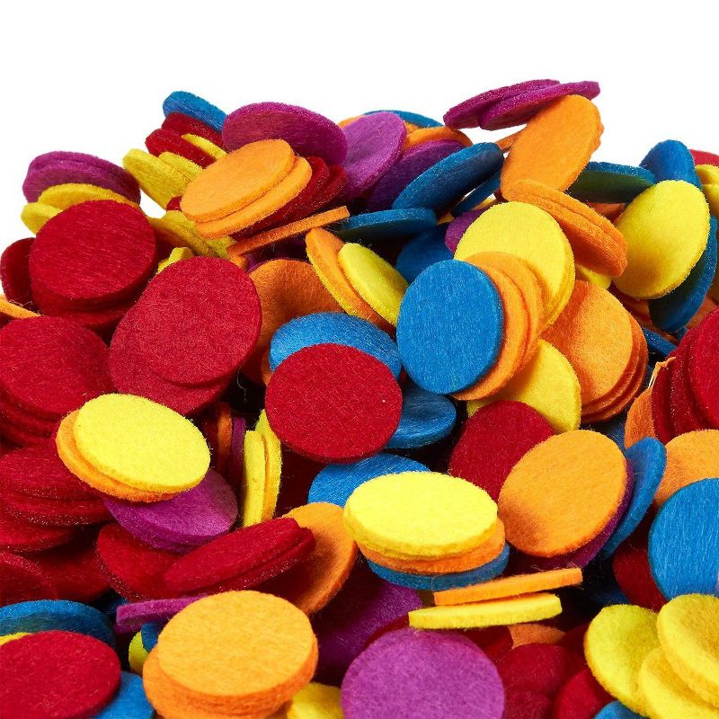 Juvale 1000 Counts Round Felt Circles Embellishments, Felt Ornaments, Arts and Crafts