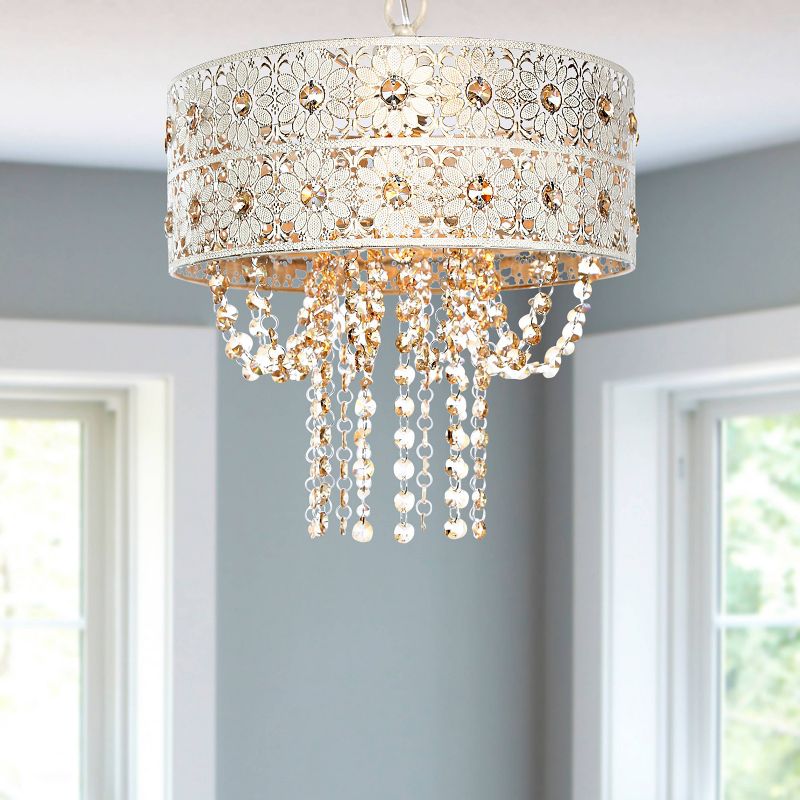 12.5" Jeweled Blossoms Hanging Ceiling Light - River of Goods