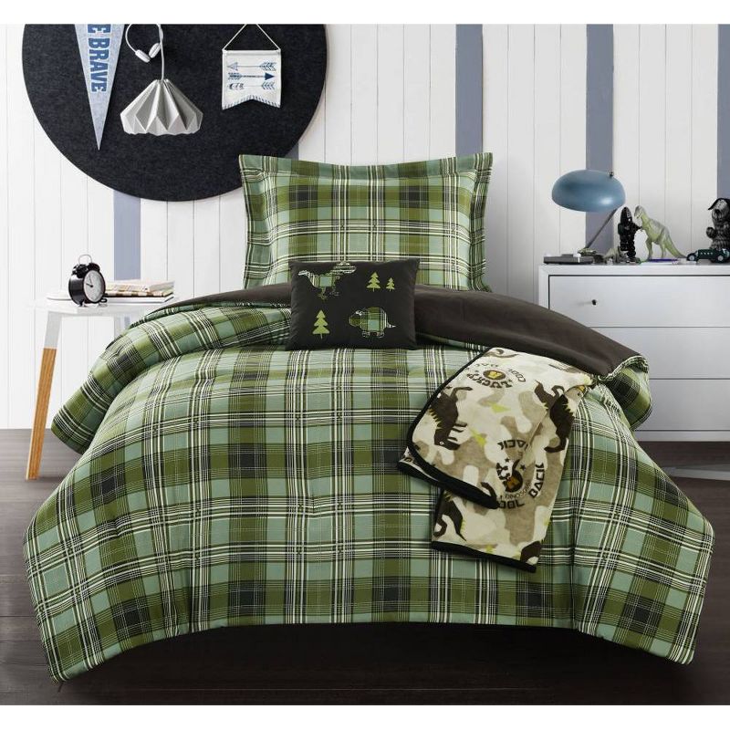 4pc Twin Garb Comforter Set Green - Chic Home Design