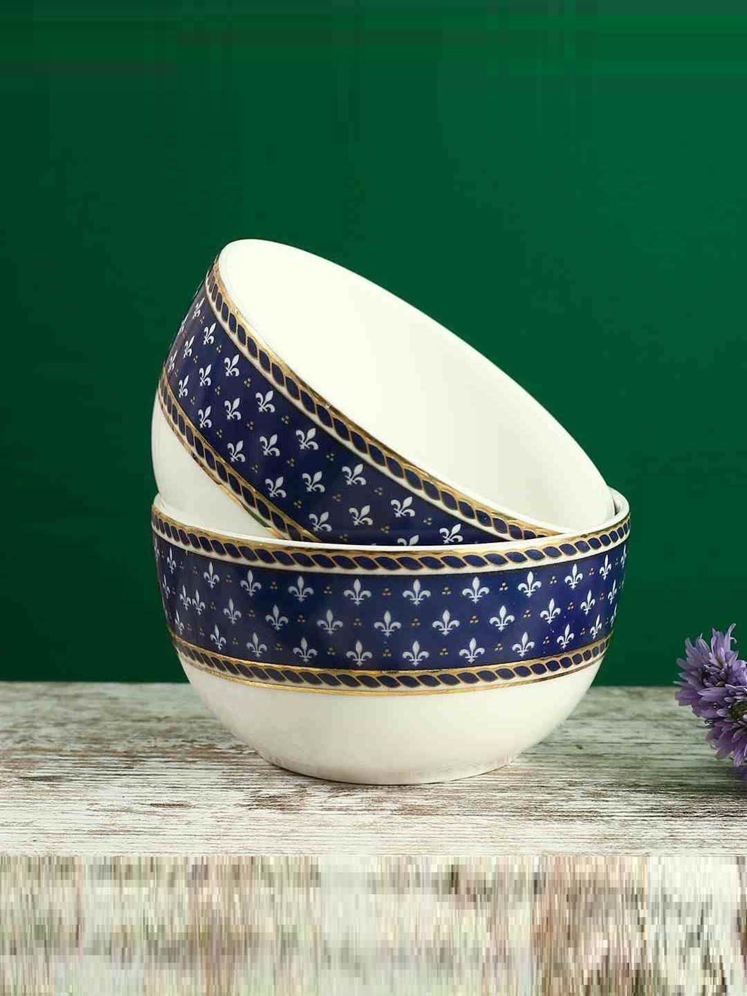 BlackCarrot Black & White Ceramic Dip Bowls Set of 2