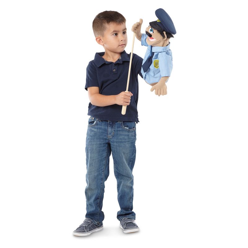Melissa & Doug Police Officer Puppet With Detachable Wooden Rod