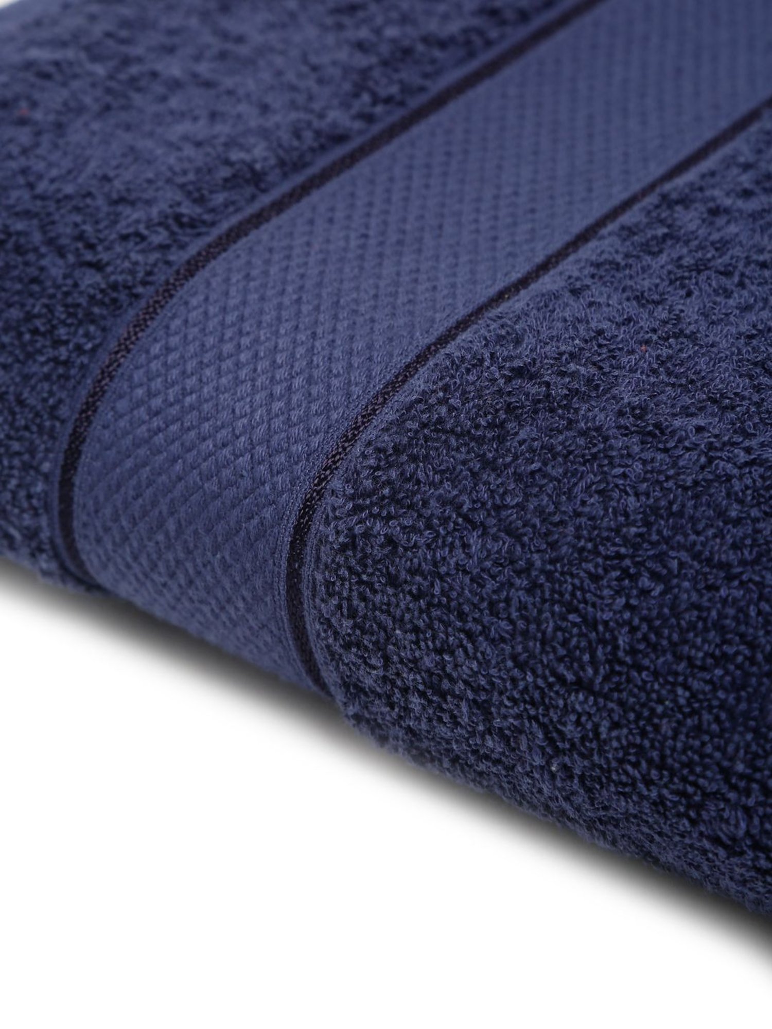 Creeva Navy Blue 525 GSM Cotton Bath Towel