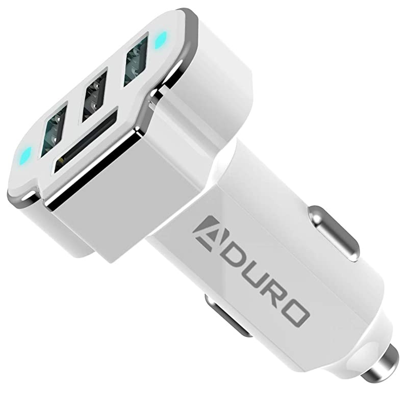 4 Port Car Charger Adapter 12V Fast Car Charger USB Adapter Power Station 52A26W Output White
