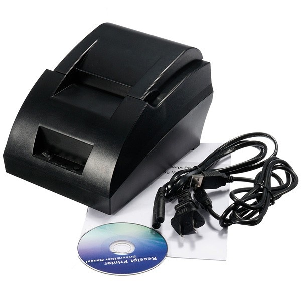 12V USB 58mm POS ESC Thermal Dot Receipt Printer Set 384 Line with Roll Paper
