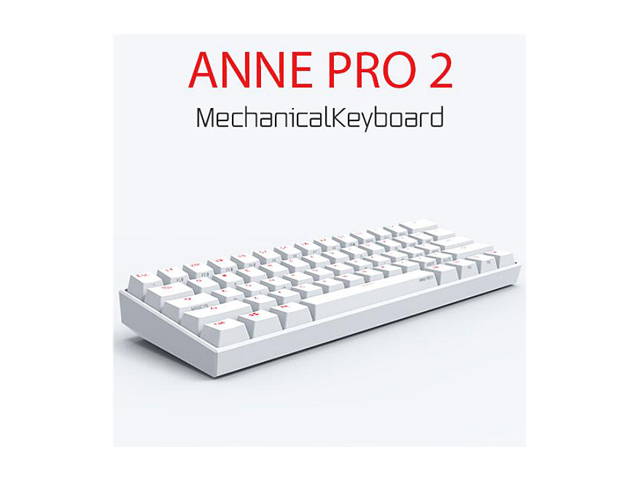 Anne Pro 2 60% Mechanical Keyboard Wired/Wireless Dual Mode Full RGB Double Shot PBT - Brown Switch