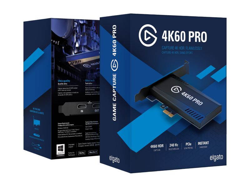 Elgato Game Capture 4K60 Pro MK.2 - 4K60 HDR10 Capture and Passthrough, PCIe Capture Card, Superior Low Latency Technology