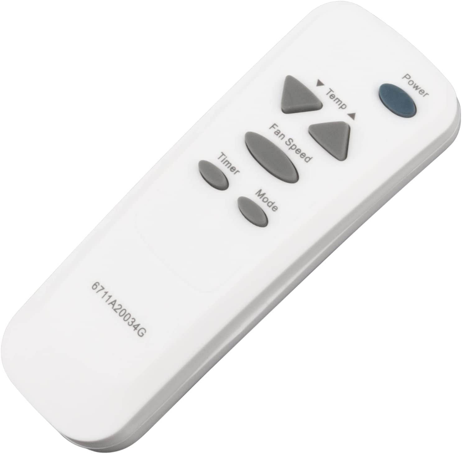 6711A20034G Replacement Remote Control fit for LG Air Conditioner LWHD1006R LWHD1500ER LWHD1800R LWHD1200FR LWHD2500ER LT1230HR LWHD1000R LT1030HR