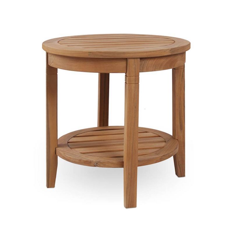 Sherwood 3pc Outdoor Solid Teak Chat Set - Natural - Cambridge Casual