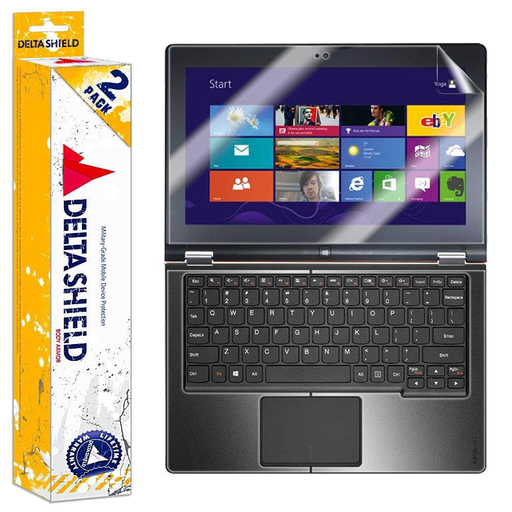 DeltaShield Screen Protector for Lenovo Yoga 11s (2-Pack) BodyArmor Anti-Bubble Military-Grade Clear TPU Film