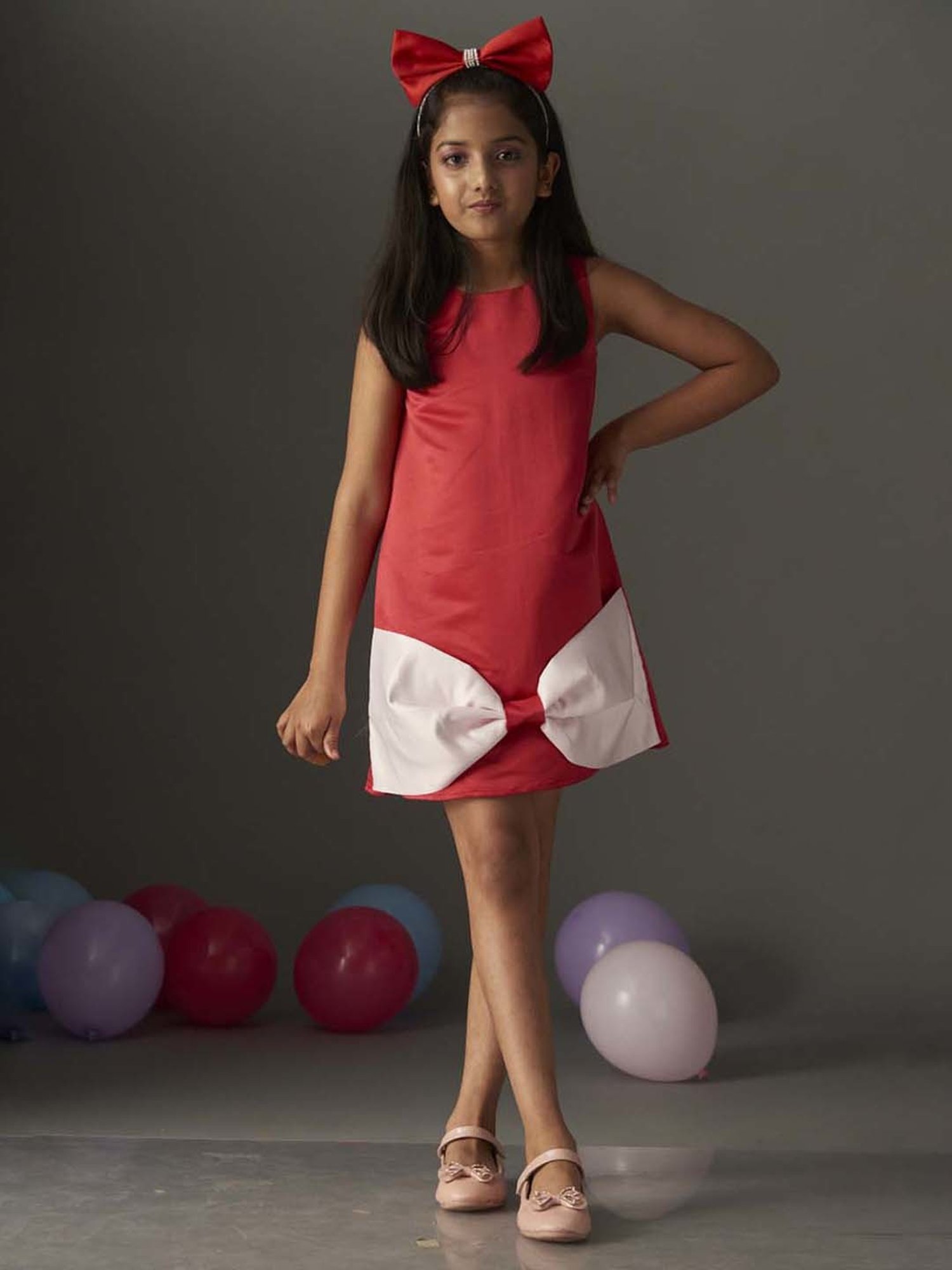 KidsDew Kids Red Regular Fit Dress