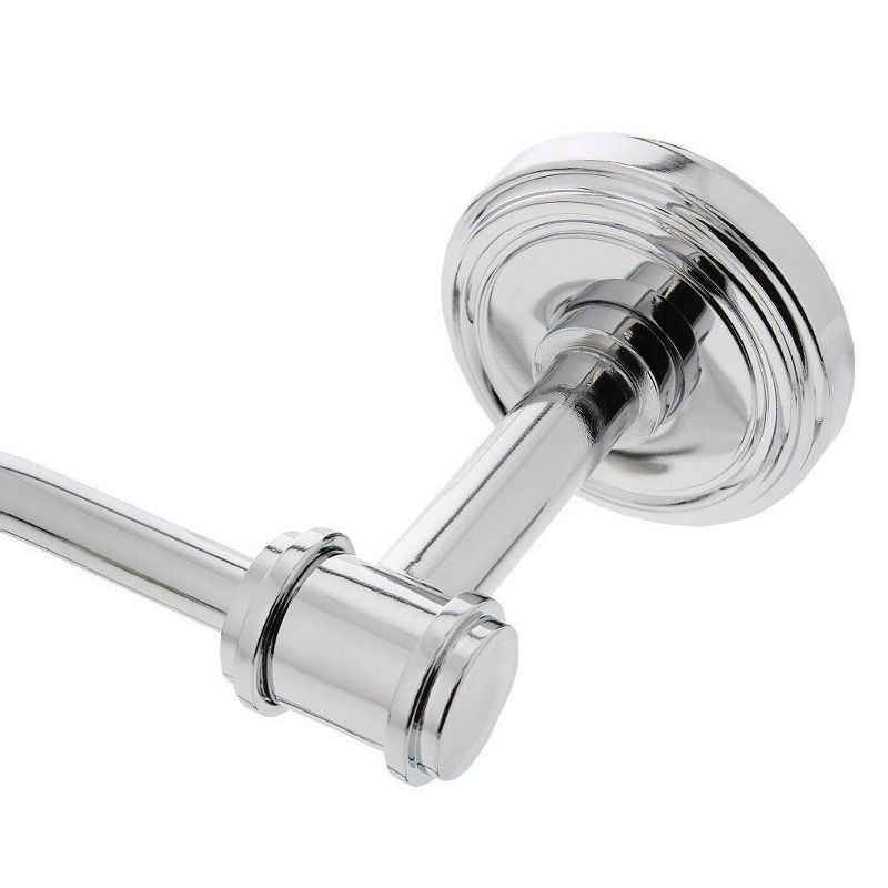 Bathroom Toilet Paper Roll Holder Wall Kit - Open Arm Design - Easy Installation - Chrome, 6 Inches