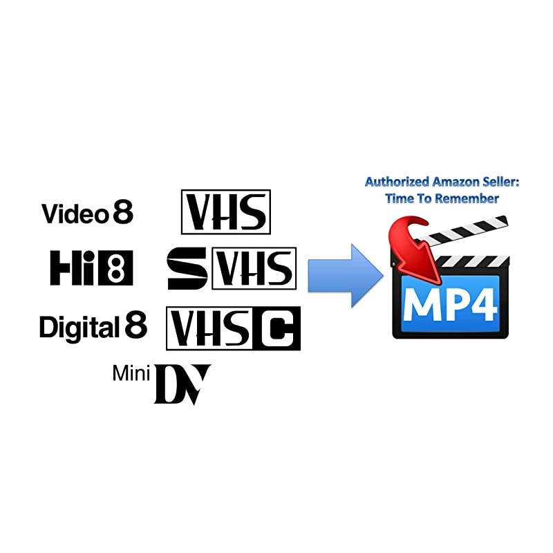 Tape Transfer Service (VHS, Hi8, 8, 8mm, VHS-C, MiniDV) to Digital MP4