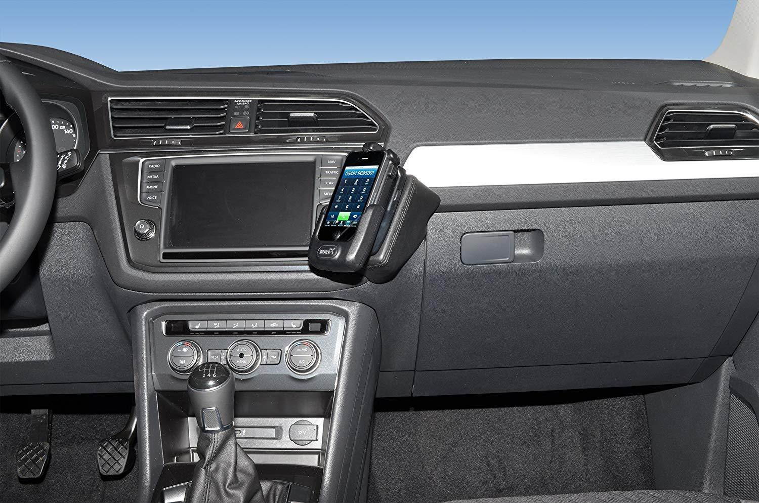 Kuda 2365 Leather Mount Black Compatible with VW TIGUAN (Since 2017)