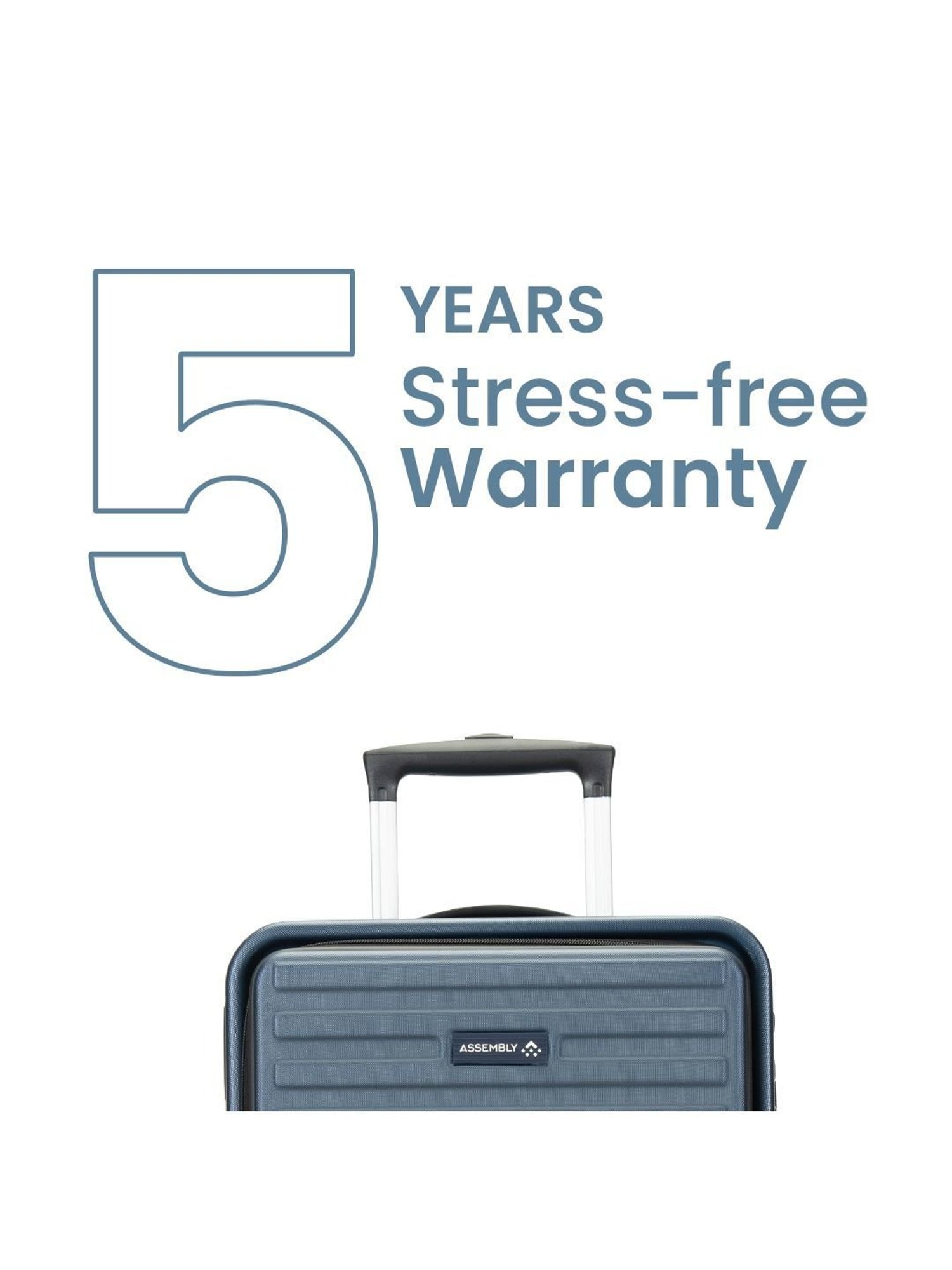 Assembly Blue White Textured Trolley Bag Set of 2 - 20 inch & 28 inch