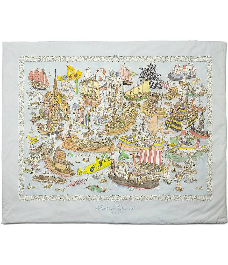 Atelier Choux Paris Baby The Ocean Academy Reversible Quilt