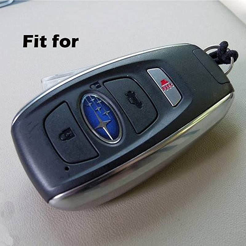 2Pcs  Sillicone key fob Skin key Cover Remote Case Protector Shell for 2016 2017 Subaru Forester Sti 2017 Outback 20142017 BRZ 2015 2016 XV Crosstrek Impreza 2016 WRX smart remote red blue
